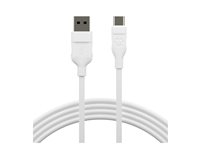 dbramante1928 re-charge - USB-kabel - USB (hann) til 24 pin USB-C (hann) - USB 2.0 - 1.2 m - opptil 36 W kraftoverføring, 100 % resirkulert plast, up to 480 Mbps CB12ACWH7088