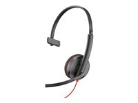 Poly Blackwire 3210 - Blackwire 3200 Series - hodesett - on-ear - kablet - USB-C - svart - UC-sertifisert 8X214A6