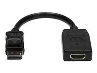 StarTech.com DisplayPort to HDMI Adapter - 1920 x 1200 - DP to HDMI Converter - Plug and Play DisplayPort to HDMI Dongle (DP2HDMI) - Video adapter - DisplayPort hann til HDMI hunn - 24 cm - svart - for P/N: MST14DP123DP, MSTCDP123DP, SV231QDPU34K, TB3DK2DPPDUE, TB3DKDPMAW, TB3DKDPMAWUE DP2HDMI
