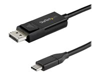 StarTech.com 6ft/2m USB C to DisplayPort 1.4 Cable 8K 60Hz/4K, Bidirectional DP to USB-C or USB-C to DP Reversible Video Adapter Cable, HBR3/HDR/DSC, USB Type C/Thunderbolt 3 Monitor Cable - 8K USB-C to DP Cable - DisplayPort-kabel - 24 pin USB-C (hann) til DisplayPort (hann) - USB 3.1 / Thunderbolt 3 / DisplayPort 1.4 - 2 m - aktiv, støtte for 8K UHD (7680 x 4320) - svart CDP2DP142MBD