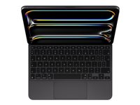 Apple Magic Keyboard - Tastatur og folioveske - med styrepute - bakbelysning - Apple Smart connector - QWERTY - Internasjonal engelsk / kanadisk fransk - svart MWR23Z/A