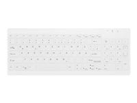 CHERRY Medical AK-C7012 - Tastatur - kompakt - compact - trådløs - USB, 2.4 GHz - QWERTY - Pan Nordic - tastsvitsj: Tactile - hvit AK-C7012F-FU1-W/NOR