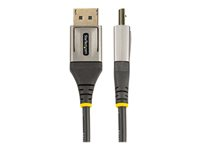StarTech.com 6ft (2m) VESA Certified DisplayPort 1.4 Cable, 8K 60Hz HDR10, Ultra HD 4K 120Hz DP Video Cable, DisplayPort to DisplayPort Cable, DP Cord for Monitors/Displays, M/M - DP 1.4 Cable with Latches (DP14VMM2M) - DisplayPort-kabel - DisplayPort (hann) til DisplayPort (hann) - DisplayPort 1.4 - 2 m - 4 K 120 Hz (3840 x 2160) støtte, 8 K 60 Hz (7680 x 4320) støtte, formstøpt, passiv - svart, grå DP14VMM2M