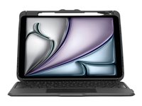 Targus Versavu - Tastatur og folioveske (tastaturetui) - med styrepute - bakbelysning - trådløs - Bluetooth 5.0 - QWERTY - Nordisk - svart THZ967NO