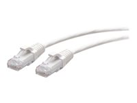 C2G 10ft (3m) Cat6a Snagless Unshielded (UTP) Slim Ethernet Network Patch Cable - White - Koblingskabel - RJ-45 (hann) til RJ-45 (hann) - 3 m - 4.8 mm - UTP - CAT 6a - uten hindringer, formstøpt - hvit C2G30185