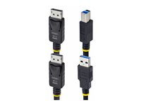 StarTech.com 10ft (3m) DisplayPort and USB 5Gbps KVM Cable - Tastatur / video / musekabel (KVM) - USB-type A, DisplayPort (hann) til USB Type B, DisplayPort (hann) - 3 m - 4K 60Hz støtte, HDR10-støtte - svart DU12210-KVM-CABLE