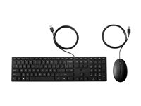 HP Desktop 320MK - Tastatur- og mussett - full size - USB - QWERTY - Pan Nordic 9SR36UT#UUW