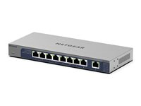 NETGEAR GS108MX - Switch - ikke-styrt - 8 x 10/100/1000 + 1 x 10 Gb Ethernet SFP+ (opplink) - stasjonær, veggmonterbar - for NETGEAR AGM731F; ProSafe AGM731F, AGM732F, AGM734, AXM761, AXM762, AXM764 GS108MX-100EUS