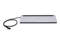 C2G USB-C 10-in-1 Triple Display Docking Station with HDMI, DisplayPort, VGA, Ethernet, USB, SD Card Reader, 3.5mm Audio and Power Delivery up to 100W - 4K 30Hz - Dokkingstasjon - USB-C - HDMI, DP, VGA - 1GbE C2G54542
