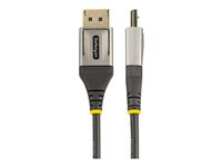 StarTech.com 3ft (1m) VESA Certified DisplayPort 1.4 Cable, 8K 60Hz HDR10, Ultra HD 4K 120Hz DP Video Cable, DisplayPort to DisplayPort Cable, DP Cord for Monitors/Displays, M/M - DP 1.4 Cable with Latches (DP14VMM1M) - DisplayPort-kabel - DisplayPort (hann) til DisplayPort (hann) - DisplayPort 1.4 - 1 m - 4 K 120 Hz (3840 x 2160) støtte, 8 K 60 Hz (7680 x 4320) støtte, formstøpt, passiv - svart, grå DP14VMM1M