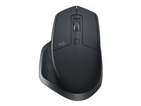 Logitech MX Master 2S - Bluetooth Edition - mus - ergonomisk - laser - 7 knapper - trådløs - 2.4 GHz, Bluetooth - USB Logitech Unifying-mottaker - grafitt 910-007224
