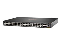 HPE Aruba Networking CX 6200F 48G 4SFP+ TAA Switch - Switch - Max. Stacking Distance 10 km - L3 - Styrt - 48 x 10/100/1000 + 4 x 100/1000/10G SFP+ - front og side til bakside - rackmonterbar - TAA-samsvar S0M88A#ABB