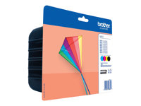 Brother LC223 - 4-pack - svart, gul, cyan, magenta - original - blister med akustisk / elektromagnetisk alarm - blekkpatron - for Brother DCP-J4120, J562, MFC-J4420, J4620, J4625, J480, J5320, J5625, J5720, J680, J880 LC223VALBPDR