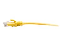 C2G 15ft (4.5m) Cat6a Snagless Unshielded (UTP) Slim Ethernet Network Patch Cable - Yellow - Koblingskabel - RJ-45 (hann) til RJ-45 (hann) - 4.5 m - 4.8 mm - UTP - CAT 6a - uten hindringer, formstøpt - gul C2G30172
