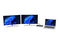 PORT connect Professional Docking OFFICE - Dokkingstasjon - USB-C 3.1 Gen 2 - HDMI, 2 x DP - 1GbE - 130 watt - Storbritannia 901910W-UK