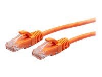 C2G 15ft (4.5m) Cat6a Snagless Unshielded (UTP) Slim Ethernet Network Patch Cable - Orange - Koblingskabel - RJ-45 (hann) til RJ-45 (hann) - 4.5 m - 4.8 mm - UTP - CAT 6a - uten hindringer, formstøpt - oransje C2G30179