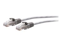 C2G 10ft (3m) Cat6a Snagless Unshielded (UTP) Slim Ethernet Network Patch Cable - Gray - Koblingskabel - RJ-45 (hann) til RJ-45 (hann) - 3 m - 4.8 mm - UTP - CAT 6a - uten hindringer, formstøpt - grå C2G30120