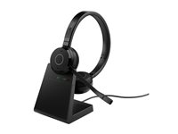 Jabra Evolve 65 TE Stereo - Hodesett - on-ear - Bluetooth - trådløs - USB-A via Bluetooth-adapter - lydisolerende - Certified for Microsoft Teams 6699-833-399