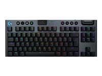 Logitech G G915 X - Tastatur - gaming, LIGHTSPEED - TKL - bakgrunnsbelyst - trådløs - USB-C, Bluetooth, 2.4 GHz - svart 920-012756