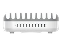 Compulocks 10 Ports USB Charging Dock Station With UK Plug - Ladestasjon - 120 watt - 2.4 A - 10 utgangskontakter (USB) - Storbritannia 10PUSBDKS-UK