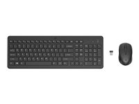 HP 330 - Tastatur- og mussett - trådløs - 2.4 GHz - Pan Nordic - svart 2V9E6AA#UUW