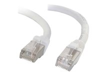 C2G Cat6a Booted Shielded (STP) Network Patch Cable - Koblingskabel - RJ-45 (hann) til RJ-45 (hann) - 1.5 m - STP - CAT 6a - formstøpt, uten hindringer, flertrådet - hvit 89936