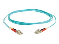 C2G LC-LC 10Gb 50/125 OM3 Duplex Multimode PVC Fiber Optic Cable (LSZH) - Nettverkskabel - LC multimodus (hann) til LC multimodus (hann) - 30 m - 30 m - fiberoptisk - dupleks - 50 / 125 mikroner - OM3 - halogenfri - akvamarin 85557