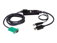 Eaton Tripp Lite Series VGA to DisplayPort and USB-A Adapter Cable Kit for Tripp Lite B020-U and B022-U KVM, 6 ft. (1.8m) - Adapterkabel - USB, DisplayPort (hann) til HD-15 (VGA) (hann) - DisplayPort 1.1 - 1.8 m - 1080p-støtte - svart P778-006-DP