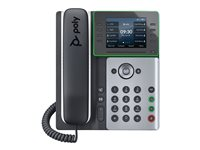 Poly Edge E350 - VoIP-telefon med anrops-ID/samtale venter - treveis anropskapasitet - SIP, SDP - midnattsblå, hvit 82M89AA