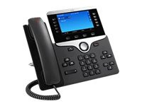 Cisco IP Phone 8841 - VoIP-telefon - SIP, RTCP, RTP, SRTP, SDP - 5 linjer - koksgrå - oppusset CP-8841-K9-RF
