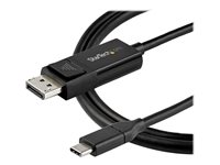 StarTech.com 3ft/1m USB C to DisplayPort 1.4 Cable 8K 60Hz/4K, Bidirectional DP to USB-C or USB-C to DP Reversible Video Adapter Cable, HBR3/HDR/DSC, USB Type C/Thunderbolt 3 Monitor Cable - 8K USB-C to DP Cable (CDP2DP141MBD) - DisplayPort-kabel - 24 pin USB-C (hann) til DisplayPort (hunn) - USB 3.1 / Thunderbolt 3 / DisplayPort 1.4 - 1 m - aktiv, støtte for 8K UHD (7680 x 4320) - svart CDP2DP141MBD