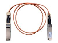 Cisco - Direkte 40GBase-koblingskabel - QSFP+ (hann) til QSFP+ (hann) - 1 m - fiberoptisk - SFF-8436 - aktiv - beige - gjenfabrikert - for Nexus 3064-32T, 3064-T, 3064-X, 93108TC-EX, 93180YC-FX, 9336C-FX2, 9372PX-E QSFP-H40G-AOC1M-RF
